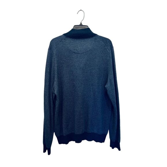 Jos A Bank Reserve 1/4 Zip Pullover Cotton/Cashmere Blue Sweater Size XLarge - Picture 8 of 8
